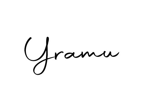 Yramu stylish signature style. Best Handwritten Sign (Autography-DOLnW) for my name. Handwritten Signature Collection Ideas for my name Yramu. Yramu signature style 10 images and pictures png