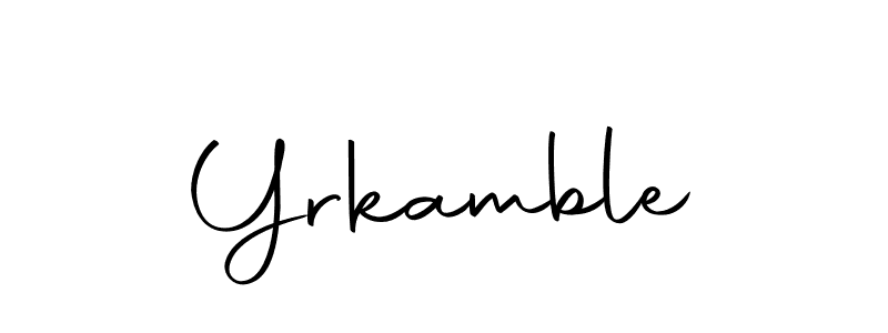 Design your own signature with our free online signature maker. With this signature software, you can create a handwritten (Autography-DOLnW) signature for name Yrkamble. Yrkamble signature style 10 images and pictures png