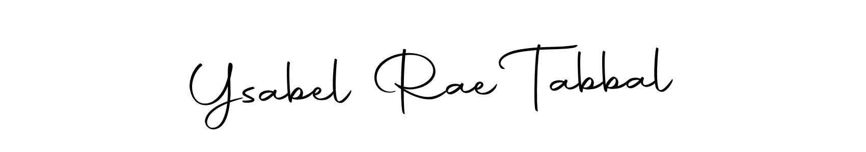 How to make Ysabel Rae Tabbal name signature. Use Autography-DOLnW style for creating short signs online. This is the latest handwritten sign. Ysabel Rae Tabbal signature style 10 images and pictures png