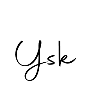 Design your own signature with our free online signature maker. With this signature software, you can create a handwritten (Autography-DOLnW) signature for name Ysk. Ysk signature style 10 images and pictures png