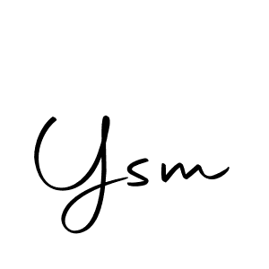 Make a beautiful signature design for name Ysm. With this signature (Autography-DOLnW) style, you can create a handwritten signature for free. Ysm signature style 10 images and pictures png