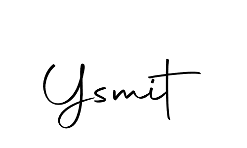 You should practise on your own different ways (Autography-DOLnW) to write your name (Ysmit) in signature. don't let someone else do it for you. Ysmit signature style 10 images and pictures png