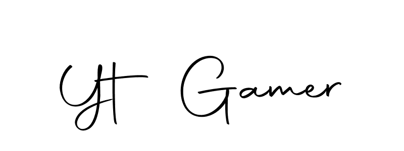 You should practise on your own different ways (Autography-DOLnW) to write your name (Yt Gamer) in signature. don't let someone else do it for you. Yt Gamer signature style 10 images and pictures png