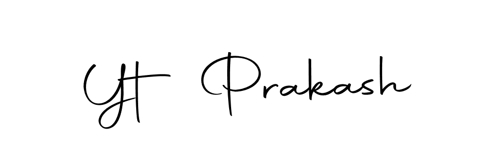 You should practise on your own different ways (Autography-DOLnW) to write your name (Yt Prakash) in signature. don't let someone else do it for you. Yt Prakash signature style 10 images and pictures png