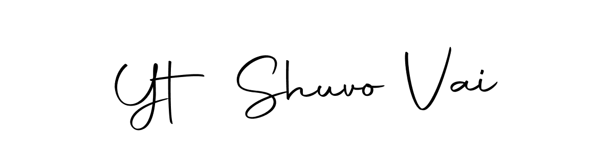 This is the best signature style for the Yt Shuvo Vai name. Also you like these signature font (Autography-DOLnW). Mix name signature. Yt Shuvo Vai signature style 10 images and pictures png