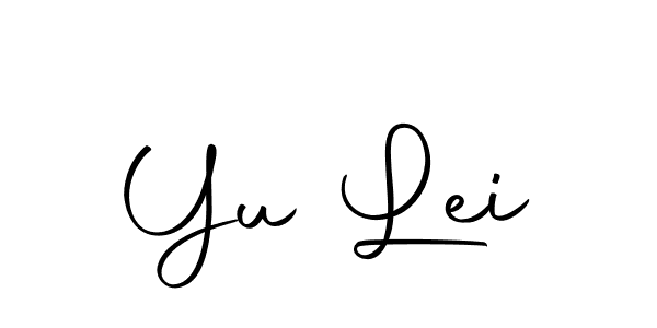 You should practise on your own different ways (Autography-DOLnW) to write your name (Yu Lei) in signature. don't let someone else do it for you. Yu Lei signature style 10 images and pictures png