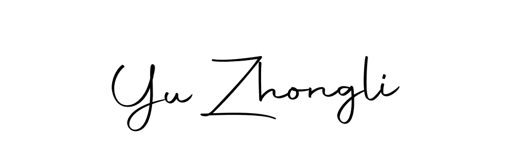 Yu Zhongli stylish signature style. Best Handwritten Sign (Autography-DOLnW) for my name. Handwritten Signature Collection Ideas for my name Yu Zhongli. Yu Zhongli signature style 10 images and pictures png