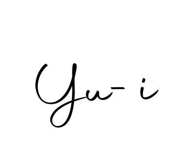 The best way (Autography-DOLnW) to make a short signature is to pick only two or three words in your name. The name Yu-i include a total of six letters. For converting this name. Yu-i signature style 10 images and pictures png