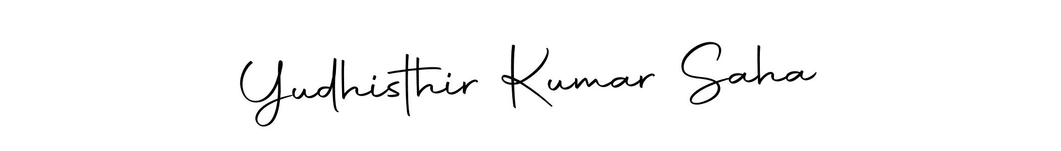 How to make Yudhisthir Kumar Saha name signature. Use Autography-DOLnW style for creating short signs online. This is the latest handwritten sign. Yudhisthir Kumar Saha signature style 10 images and pictures png