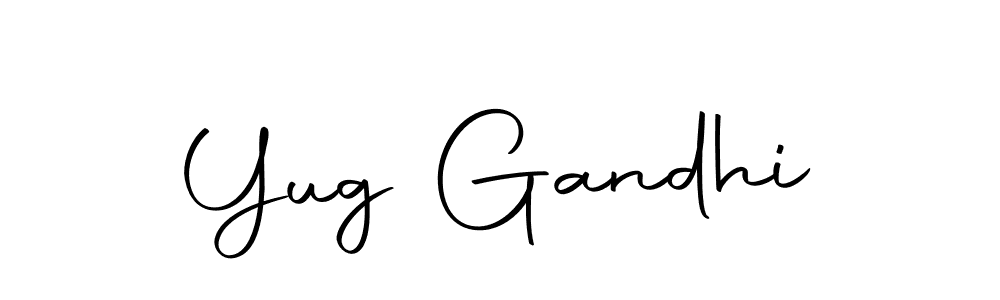 Autography-DOLnW is a professional signature style that is perfect for those who want to add a touch of class to their signature. It is also a great choice for those who want to make their signature more unique. Get Yug Gandhi name to fancy signature for free. Yug Gandhi signature style 10 images and pictures png