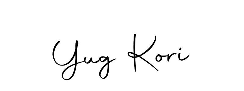 You should practise on your own different ways (Autography-DOLnW) to write your name (Yug Kori) in signature. don't let someone else do it for you. Yug Kori signature style 10 images and pictures png