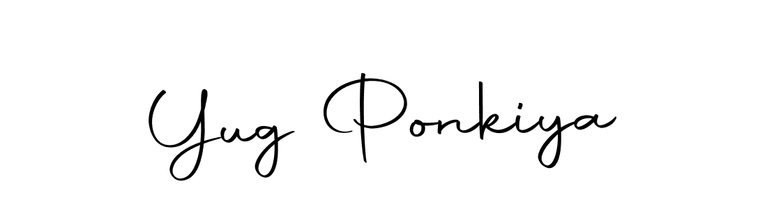 Use a signature maker to create a handwritten signature online. With this signature software, you can design (Autography-DOLnW) your own signature for name Yug Ponkiya. Yug Ponkiya signature style 10 images and pictures png