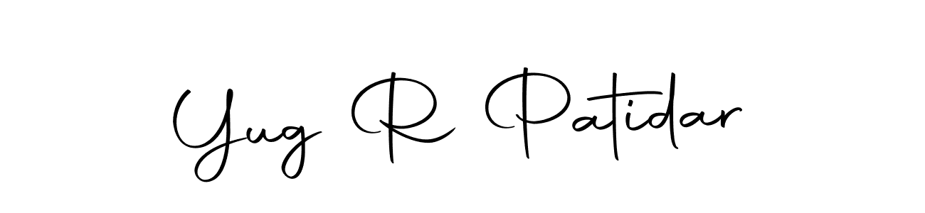 Create a beautiful signature design for name Yug R Patidar. With this signature (Autography-DOLnW) fonts, you can make a handwritten signature for free. Yug R Patidar signature style 10 images and pictures png
