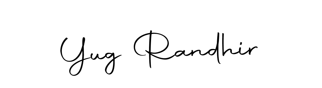 Make a beautiful signature design for name Yug Randhir. With this signature (Autography-DOLnW) style, you can create a handwritten signature for free. Yug Randhir signature style 10 images and pictures png