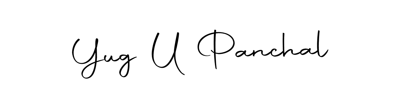 Yug U Panchal stylish signature style. Best Handwritten Sign (Autography-DOLnW) for my name. Handwritten Signature Collection Ideas for my name Yug U Panchal. Yug U Panchal signature style 10 images and pictures png