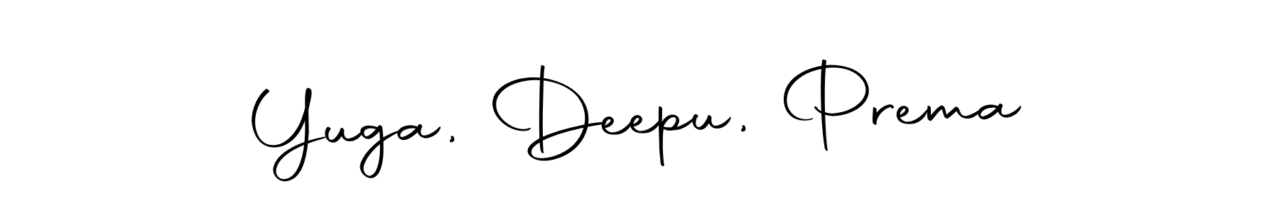 The best way (Autography-DOLnW) to make a short signature is to pick only two or three words in your name. The name Yuga, Deepu, Prema include a total of six letters. For converting this name. Yuga, Deepu, Prema signature style 10 images and pictures png