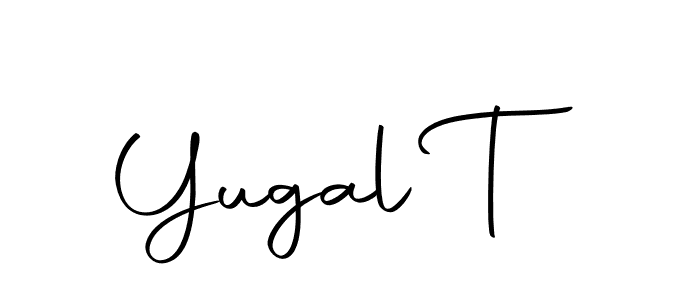 Yugal T stylish signature style. Best Handwritten Sign (Autography-DOLnW) for my name. Handwritten Signature Collection Ideas for my name Yugal T. Yugal T signature style 10 images and pictures png