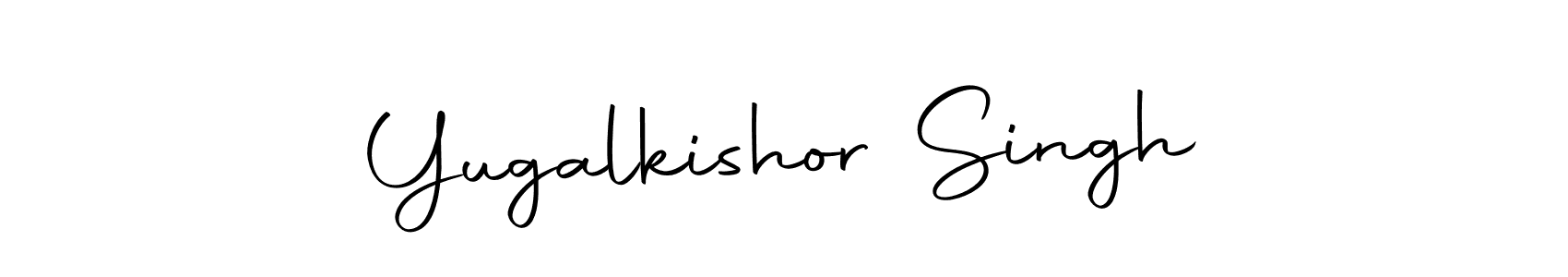 The best way (Autography-DOLnW) to make a short signature is to pick only two or three words in your name. The name Yugalkishor Singh include a total of six letters. For converting this name. Yugalkishor Singh signature style 10 images and pictures png