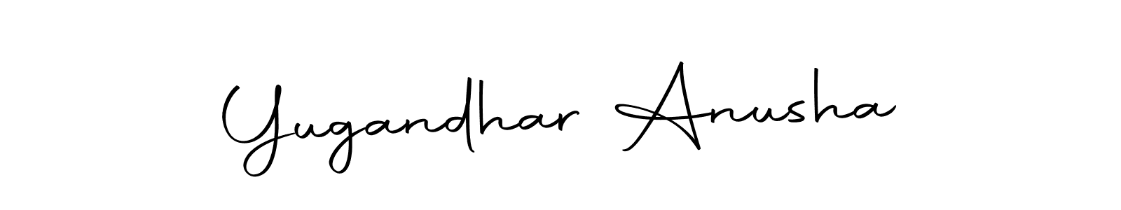 You can use this online signature creator to create a handwritten signature for the name Yugandhar Anusha. This is the best online autograph maker. Yugandhar Anusha signature style 10 images and pictures png