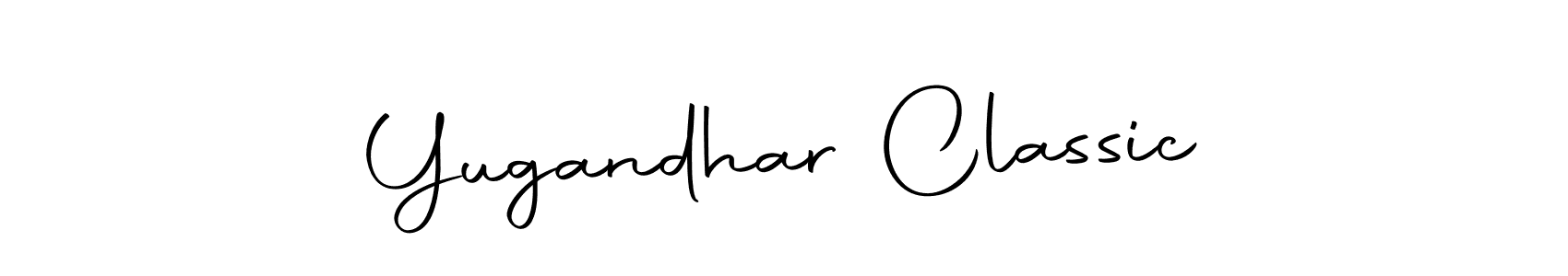 Autography-DOLnW is a professional signature style that is perfect for those who want to add a touch of class to their signature. It is also a great choice for those who want to make their signature more unique. Get Yugandhar Classic name to fancy signature for free. Yugandhar Classic signature style 10 images and pictures png