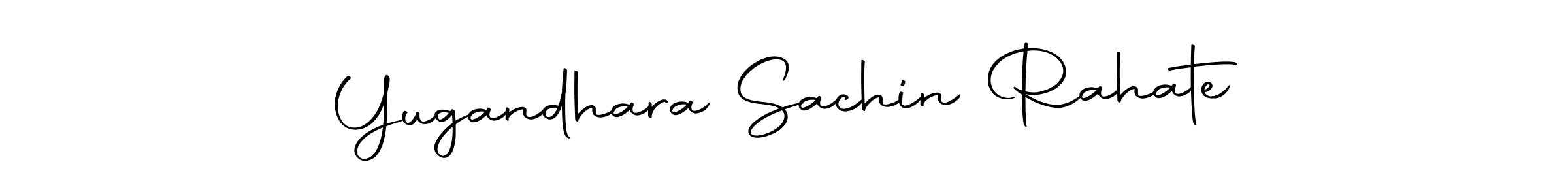 How to make Yugandhara Sachin Rahate name signature. Use Autography-DOLnW style for creating short signs online. This is the latest handwritten sign. Yugandhara Sachin Rahate signature style 10 images and pictures png