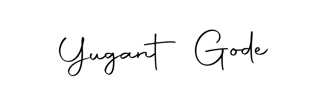 How to make Yugant Gode name signature. Use Autography-DOLnW style for creating short signs online. This is the latest handwritten sign. Yugant Gode signature style 10 images and pictures png