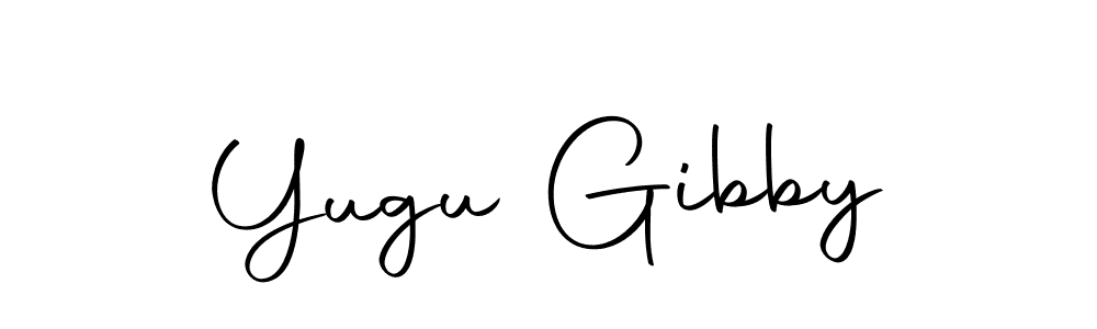 Similarly Autography-DOLnW is the best handwritten signature design. Signature creator online .You can use it as an online autograph creator for name Yugu Gibby. Yugu Gibby signature style 10 images and pictures png
