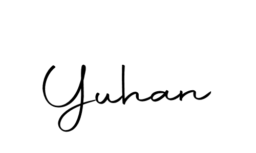 Yuhan stylish signature style. Best Handwritten Sign (Autography-DOLnW) for my name. Handwritten Signature Collection Ideas for my name Yuhan. Yuhan signature style 10 images and pictures png