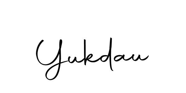 Yukdau stylish signature style. Best Handwritten Sign (Autography-DOLnW) for my name. Handwritten Signature Collection Ideas for my name Yukdau. Yukdau signature style 10 images and pictures png