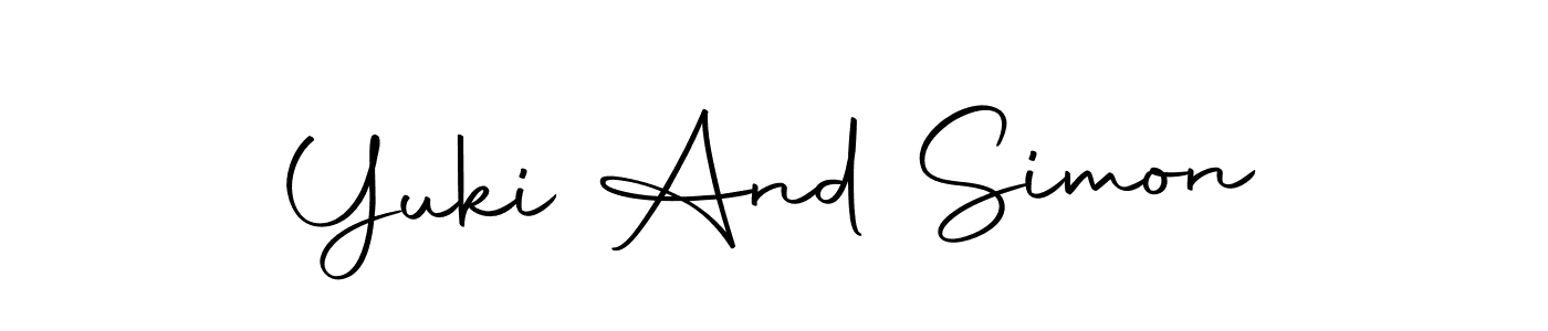 You should practise on your own different ways (Autography-DOLnW) to write your name (Yuki And Simon) in signature. don't let someone else do it for you. Yuki And Simon signature style 10 images and pictures png