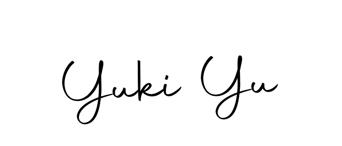 You should practise on your own different ways (Autography-DOLnW) to write your name (Yuki Yu) in signature. don't let someone else do it for you. Yuki Yu signature style 10 images and pictures png