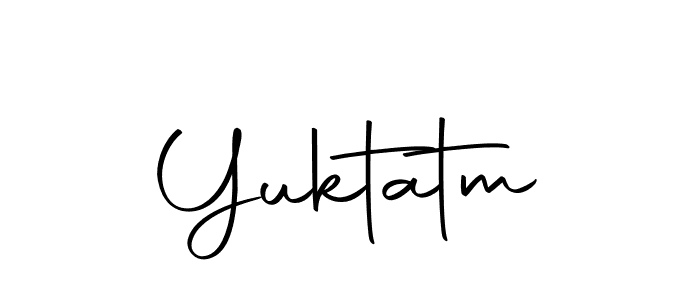 Make a beautiful signature design for name Yuktatm. With this signature (Autography-DOLnW) style, you can create a handwritten signature for free. Yuktatm signature style 10 images and pictures png