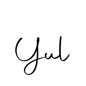 Use a signature maker to create a handwritten signature online. With this signature software, you can design (Autography-DOLnW) your own signature for name Yul. Yul signature style 10 images and pictures png