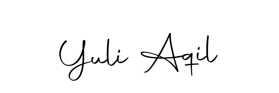 Make a beautiful signature design for name Yuli Aqil. Use this online signature maker to create a handwritten signature for free. Yuli Aqil signature style 10 images and pictures png