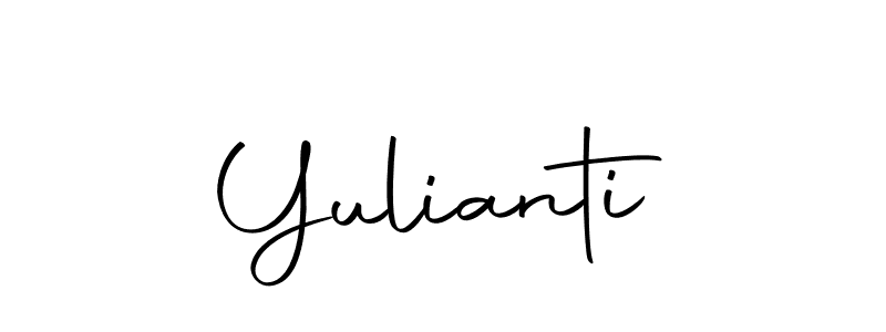 How to make Yulianti name signature. Use Autography-DOLnW style for creating short signs online. This is the latest handwritten sign. Yulianti signature style 10 images and pictures png
