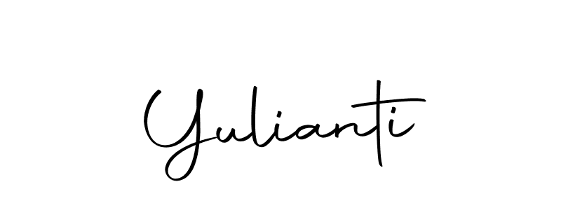 How to make Yulianti name signature. Use Autography-DOLnW style for creating short signs online. This is the latest handwritten sign. Yulianti signature style 10 images and pictures png