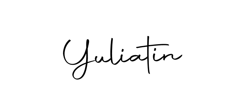 Use a signature maker to create a handwritten signature online. With this signature software, you can design (Autography-DOLnW) your own signature for name Yuliatin. Yuliatin signature style 10 images and pictures png