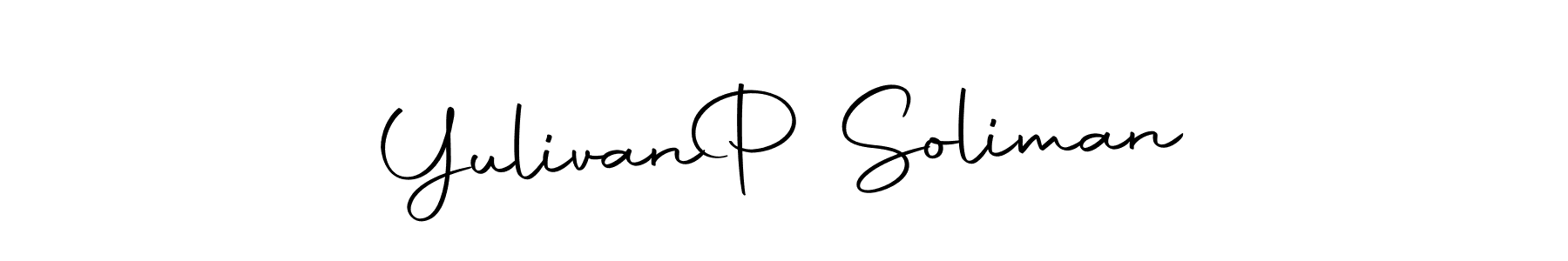 How to make Yulivan  P Soliman name signature. Use Autography-DOLnW style for creating short signs online. This is the latest handwritten sign. Yulivan  P Soliman signature style 10 images and pictures png