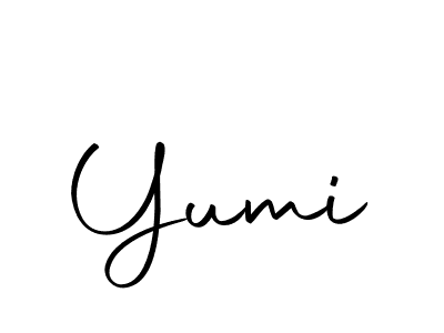 Design your own signature with our free online signature maker. With this signature software, you can create a handwritten (Autography-DOLnW) signature for name Yumi. Yumi signature style 10 images and pictures png