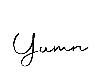 Yumn stylish signature style. Best Handwritten Sign (Autography-DOLnW) for my name. Handwritten Signature Collection Ideas for my name Yumn. Yumn signature style 10 images and pictures png