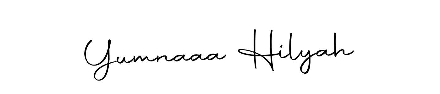 It looks lik you need a new signature style for name Yumnaaa Hilyah. Design unique handwritten (Autography-DOLnW) signature with our free signature maker in just a few clicks. Yumnaaa Hilyah signature style 10 images and pictures png