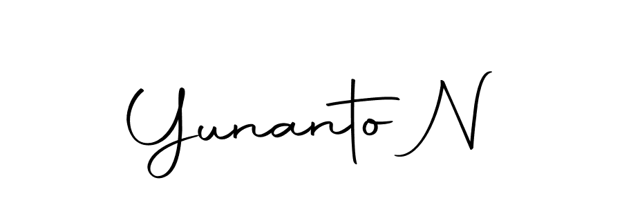 It looks lik you need a new signature style for name Yunanto N. Design unique handwritten (Autography-DOLnW) signature with our free signature maker in just a few clicks. Yunanto N signature style 10 images and pictures png