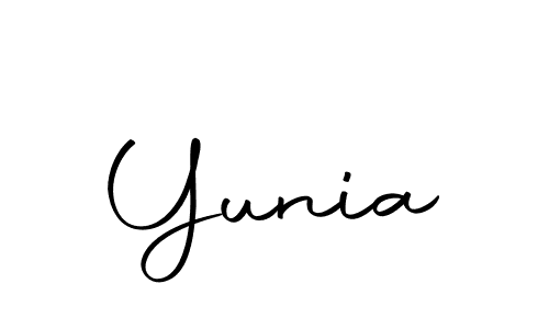 How to make Yunia signature? Autography-DOLnW is a professional autograph style. Create handwritten signature for Yunia name. Yunia signature style 10 images and pictures png
