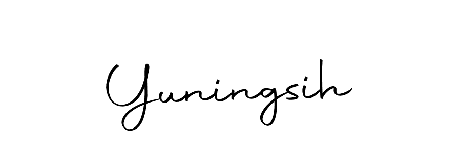 Create a beautiful signature design for name Yuningsih. With this signature (Autography-DOLnW) fonts, you can make a handwritten signature for free. Yuningsih signature style 10 images and pictures png