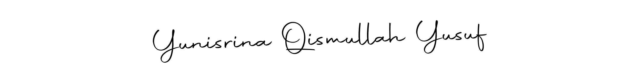 You should practise on your own different ways (Autography-DOLnW) to write your name (Yunisrina Qismullah Yusuf) in signature. don't let someone else do it for you. Yunisrina Qismullah Yusuf signature style 10 images and pictures png