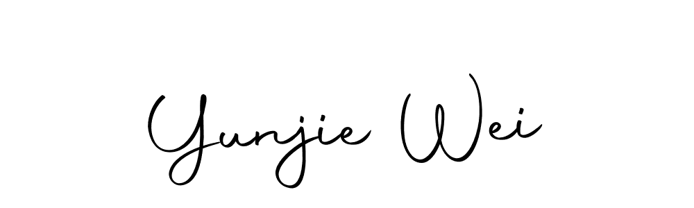 if you are searching for the best signature style for your name Yunjie Wei. so please give up your signature search. here we have designed multiple signature styles  using Autography-DOLnW. Yunjie Wei signature style 10 images and pictures png