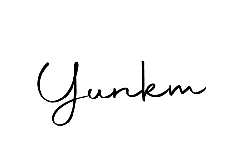 Similarly Autography-DOLnW is the best handwritten signature design. Signature creator online .You can use it as an online autograph creator for name Yunkm. Yunkm signature style 10 images and pictures png
