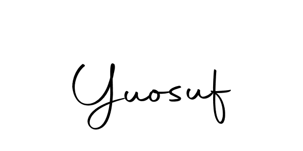 Make a beautiful signature design for name Yuosuf. With this signature (Autography-DOLnW) style, you can create a handwritten signature for free. Yuosuf signature style 10 images and pictures png