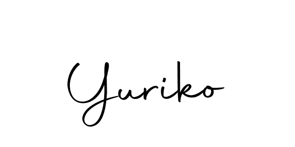 Use a signature maker to create a handwritten signature online. With this signature software, you can design (Autography-DOLnW) your own signature for name Yuriko. Yuriko signature style 10 images and pictures png