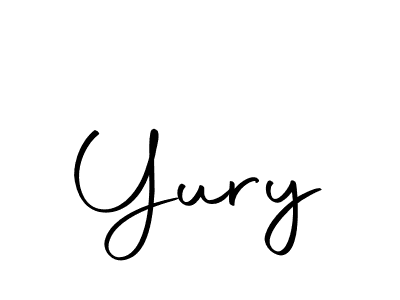 Use a signature maker to create a handwritten signature online. With this signature software, you can design (Autography-DOLnW) your own signature for name Yury. Yury signature style 10 images and pictures png